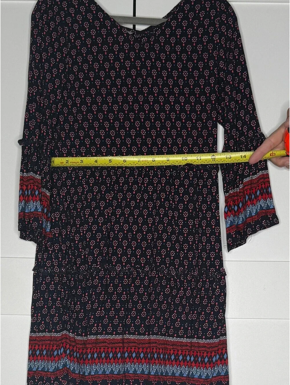 PPLA Girls Boho Border Print Dress Size 7/8